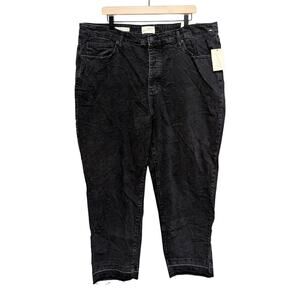 Universal Thread Jeans Womens 20/R Black High Rise 90s Slim Frayed Hem Denim NWT